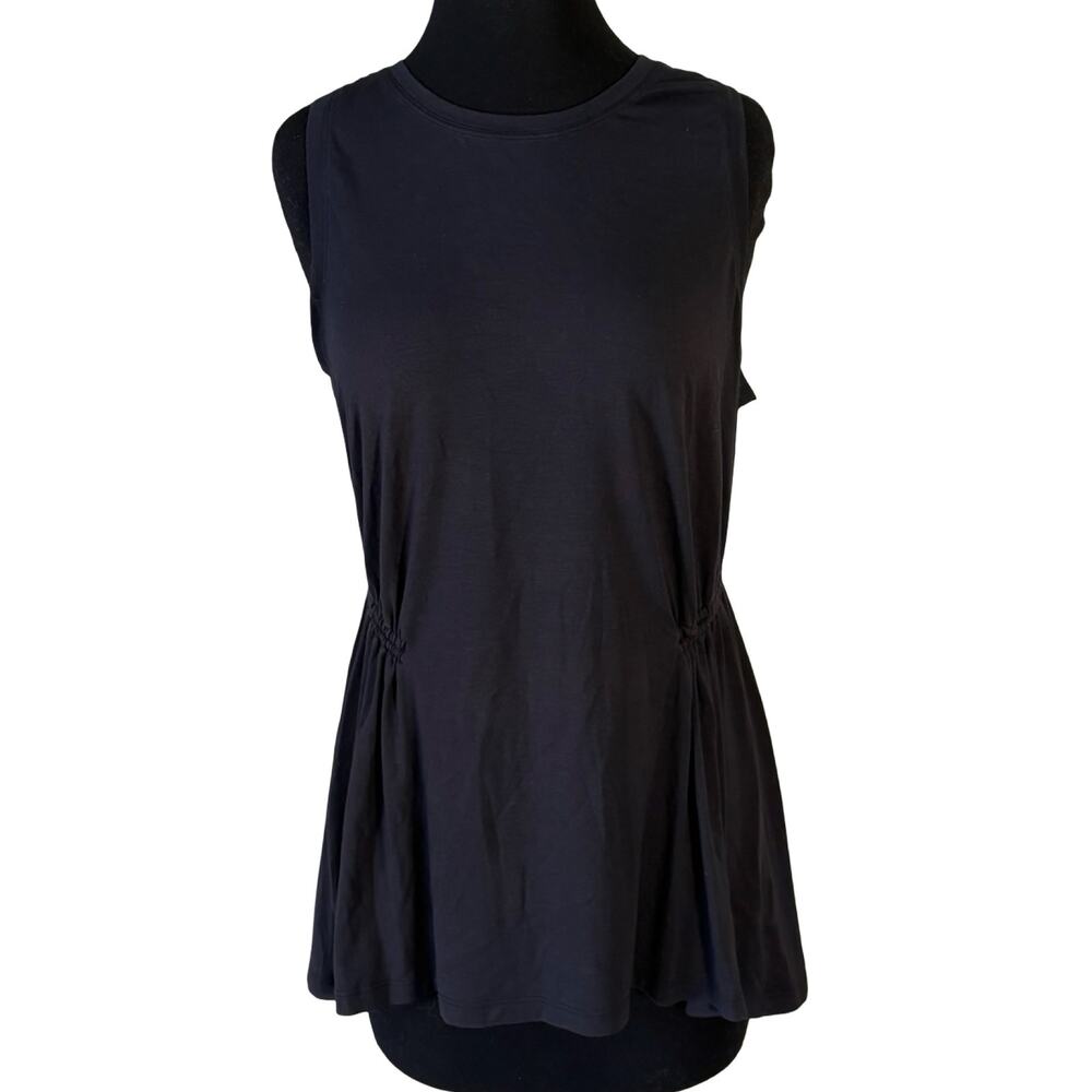 Athleta Black Cinched Waist Tank Top Size L